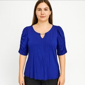 White House Black Market Royal Blue With Metal Bar On Chest Sz Sm